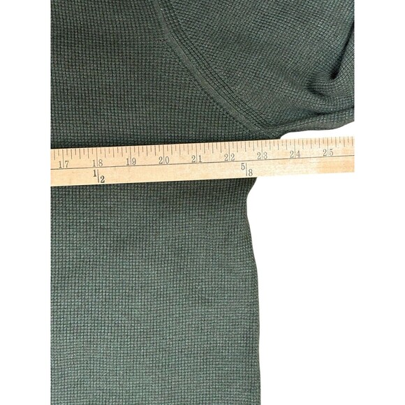 MNG By Mango Thermal 1/4 Zip Long Sleeve Shirt Men's Size Large Green Mock Neck - Picture 8 of 10